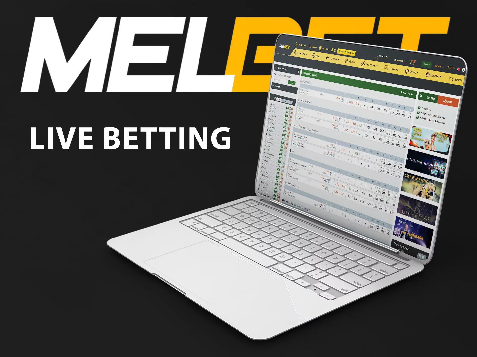 Bet during the match with live betting option at Melbet.